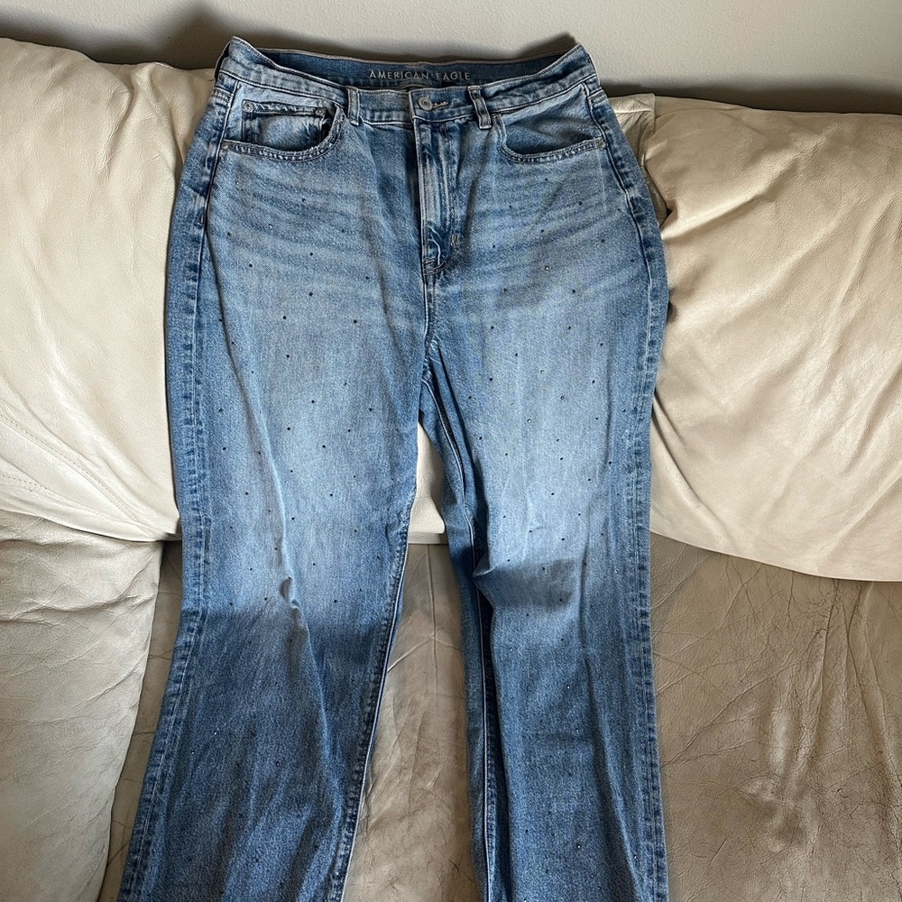 American Eagle Outfitters Blue Straight Leg Jeans Classic Style